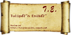 Tulipán Enikő névjegykártya